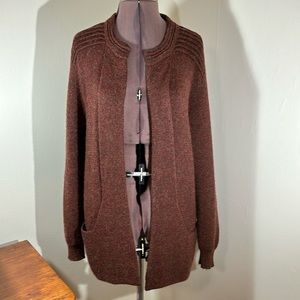 Peruvian Link Alpaca Blend Open-Front Cardigan OS NWT